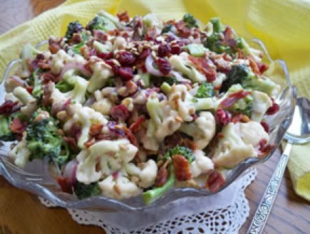 Broccoli & Cauliflower Salad w/ Cranberries & Pepitas Family Size