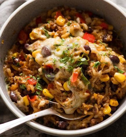 Mexican Ground Beef & Rice Casserole